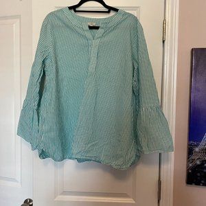 Talbots Striped Blouse in size XL